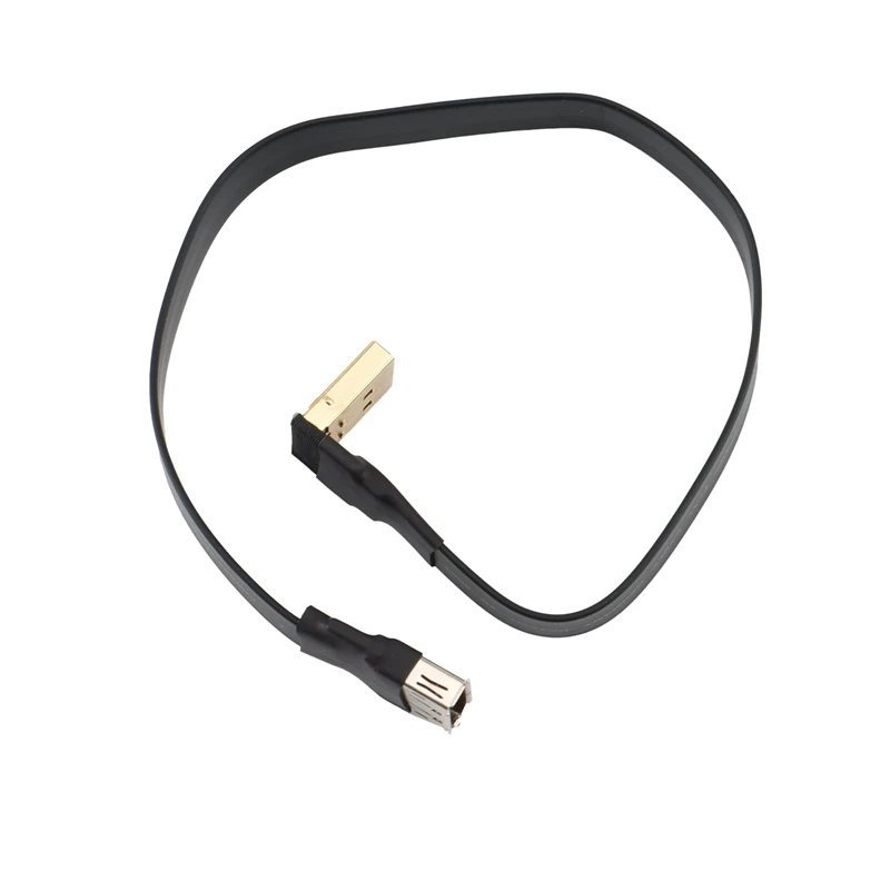 

Displayport Ribbon Extension Cable Male-Female Flat EMI Shielding FPC Cable DP 90 Degree Angle Connector (P3-P4)