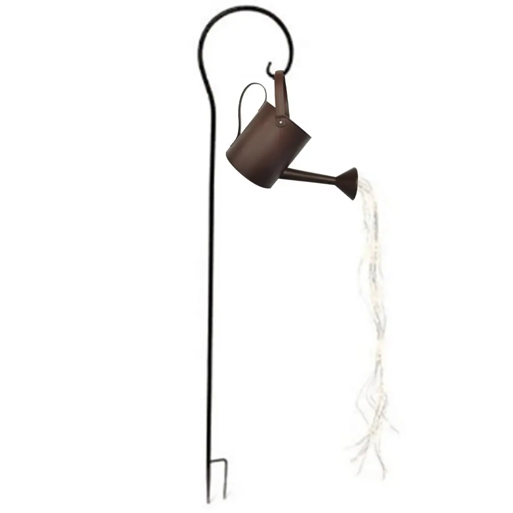 

СВЕТОДИОДНАЯ Гирлянда в форме лейки, садовый водонепроницаемый шнурок с s-образными металлическими статуями, декоративное освещение для са...