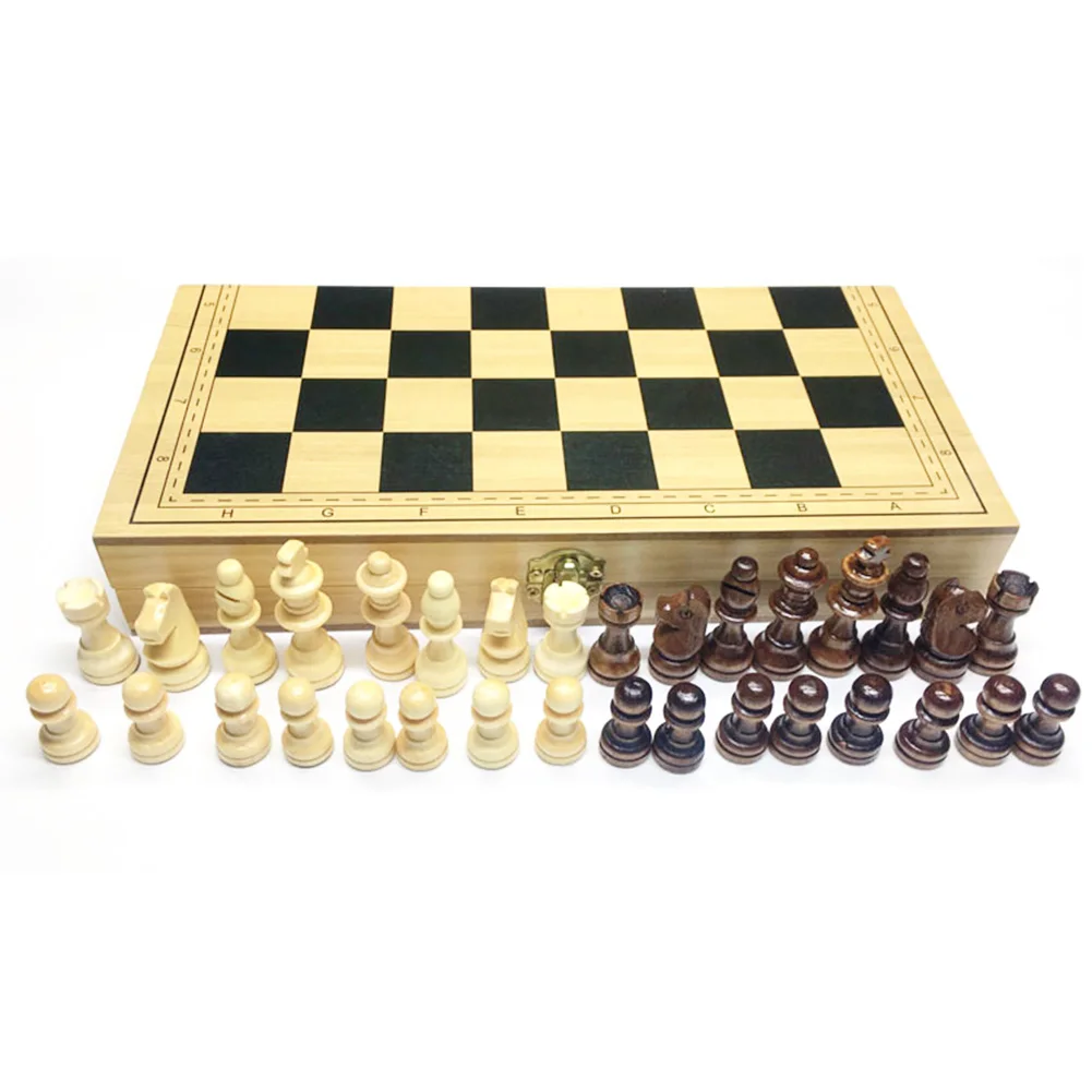 Деревянный складной магнитный международный шахматный набор настольная игра
