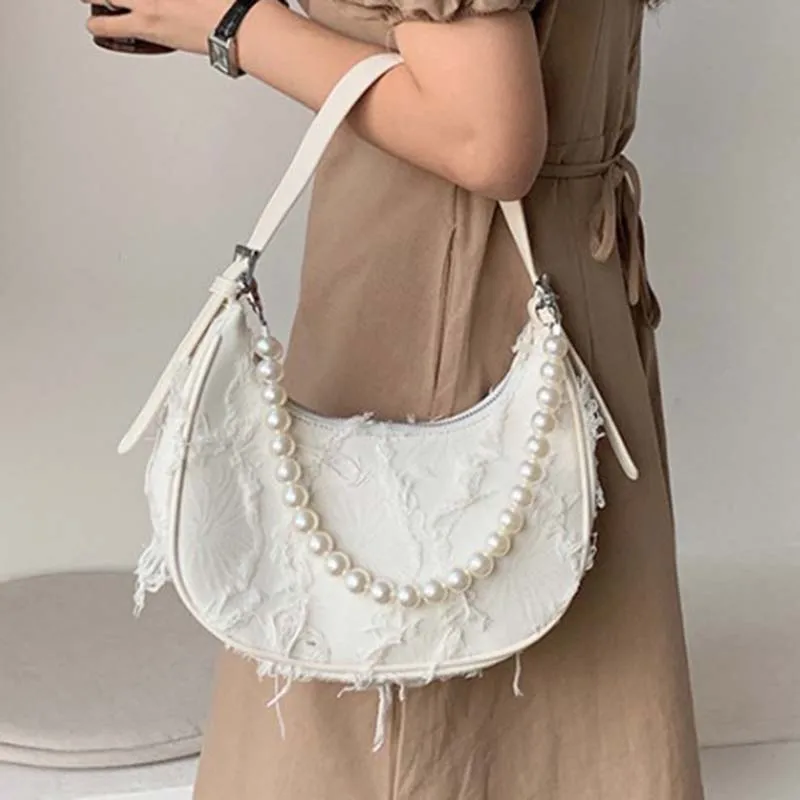 

2022 New Pearl Strap for Bags Handbag Accessories Belt Brand Handles Cute Bead Chain Tote Women Parts Gold Clasp Bead Chain