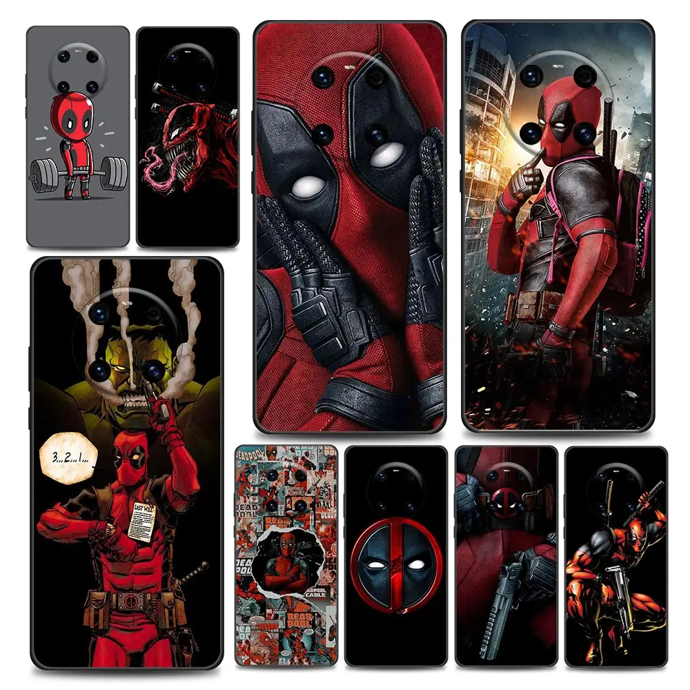 

Marvel Animado Deadpool Phone Case for Huawei Y6 Y7 Y9 Y5p Y6p Y8s Y8p Y9a Y7a Mate 50 20 40 Pro RS Soft Silicone