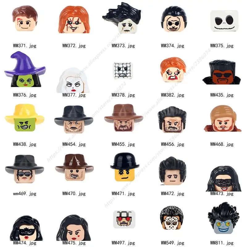 Movie Halloween Horror Theme Pennywise Creepy Doll Black Friday Action Figures accessories Building Blocks toys Series-090
