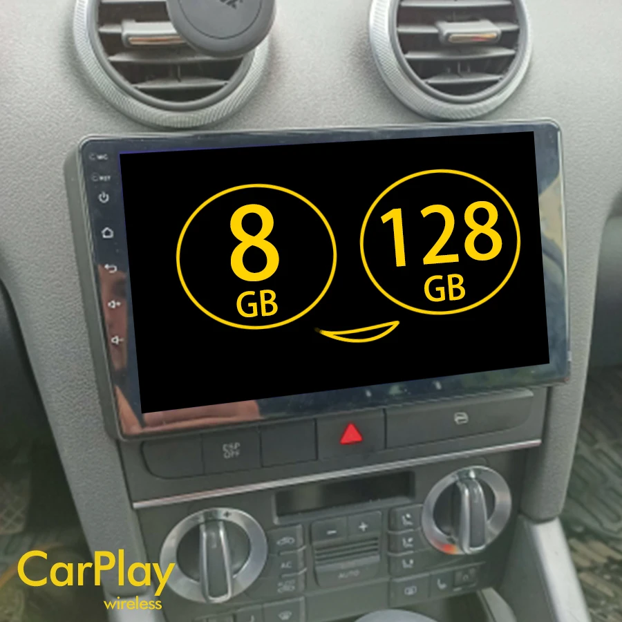 128 Гб ПЗУ Android 12 радио 2Din для Audi A3 2 8P 2003 - 2013 навигация GPS сенсорный экран стерео