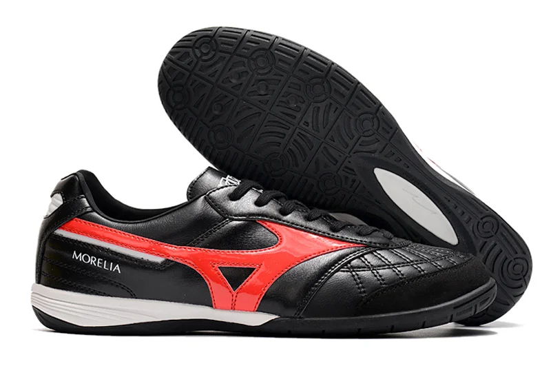 

Original Mizuno Creation MORELIA IC M8 Men's Sports Shoes Mizuno Outdoor Sneakers Black/Red Color Size Eur 40-45