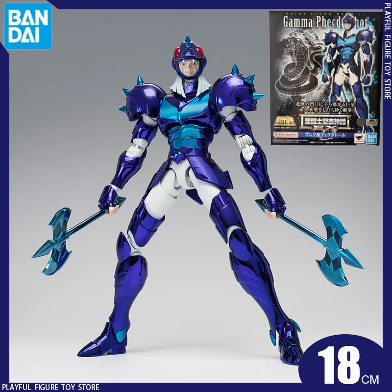 

Bandai Original Anime Figure Saint Seiya Myth Cloth Gamma Phecda Thor Movable Action Figures Metal Armor Model Toys Gifts 18cm