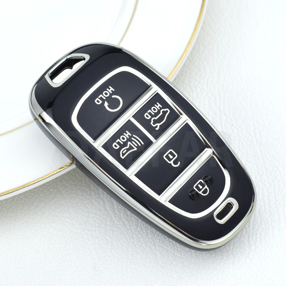 

Для Hyundai Palisade 2023 Tucson Santa Fe 2021 2022 Atos Solaris Prime Nexo Sonata Staria Ioniq чехол для ключей из ТПУ, чехол для ключа автомобиля