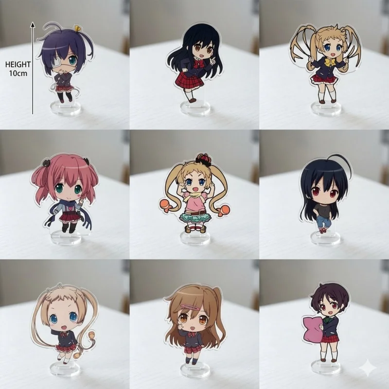 Фото 10CM аниме любовь чунибио другие бредовые брелок TOGASHI YUUTA/TAKANASHI RIKKA ключ цепь акриловой модели тарелки рождественские подарки №1