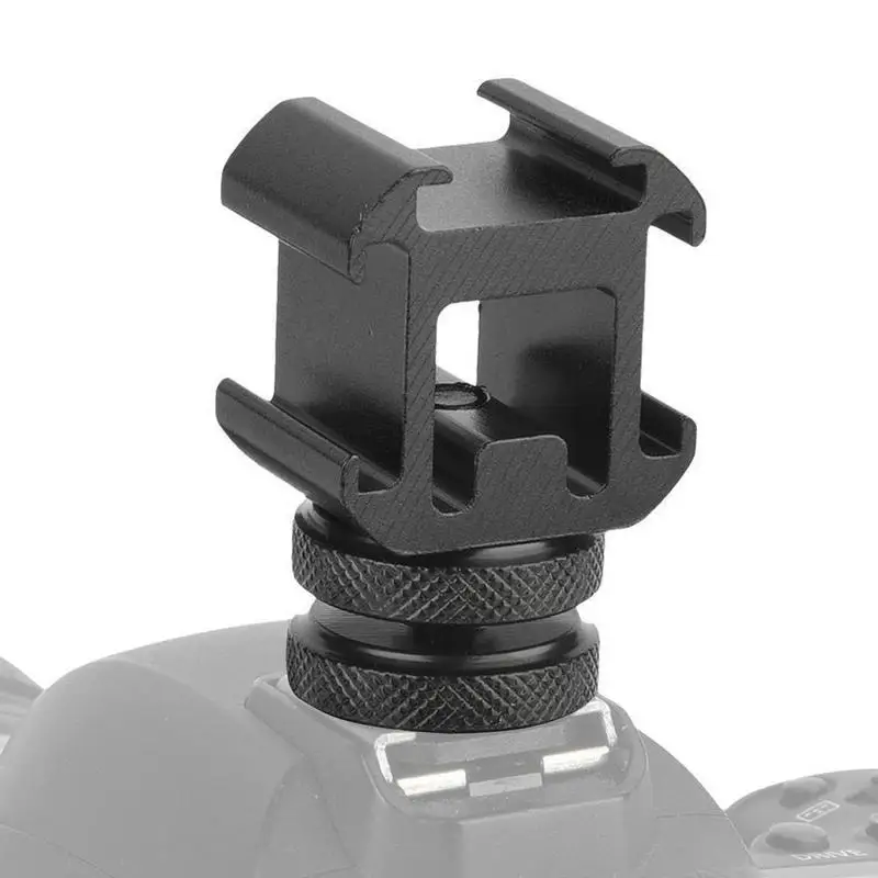 

Алюминиевая камера крепление-адаптер для горячего башмака видео тройной Холодный башмак кронштейн СВЕТОДИОДНЫЕ мониторы микрофоны аудио ...