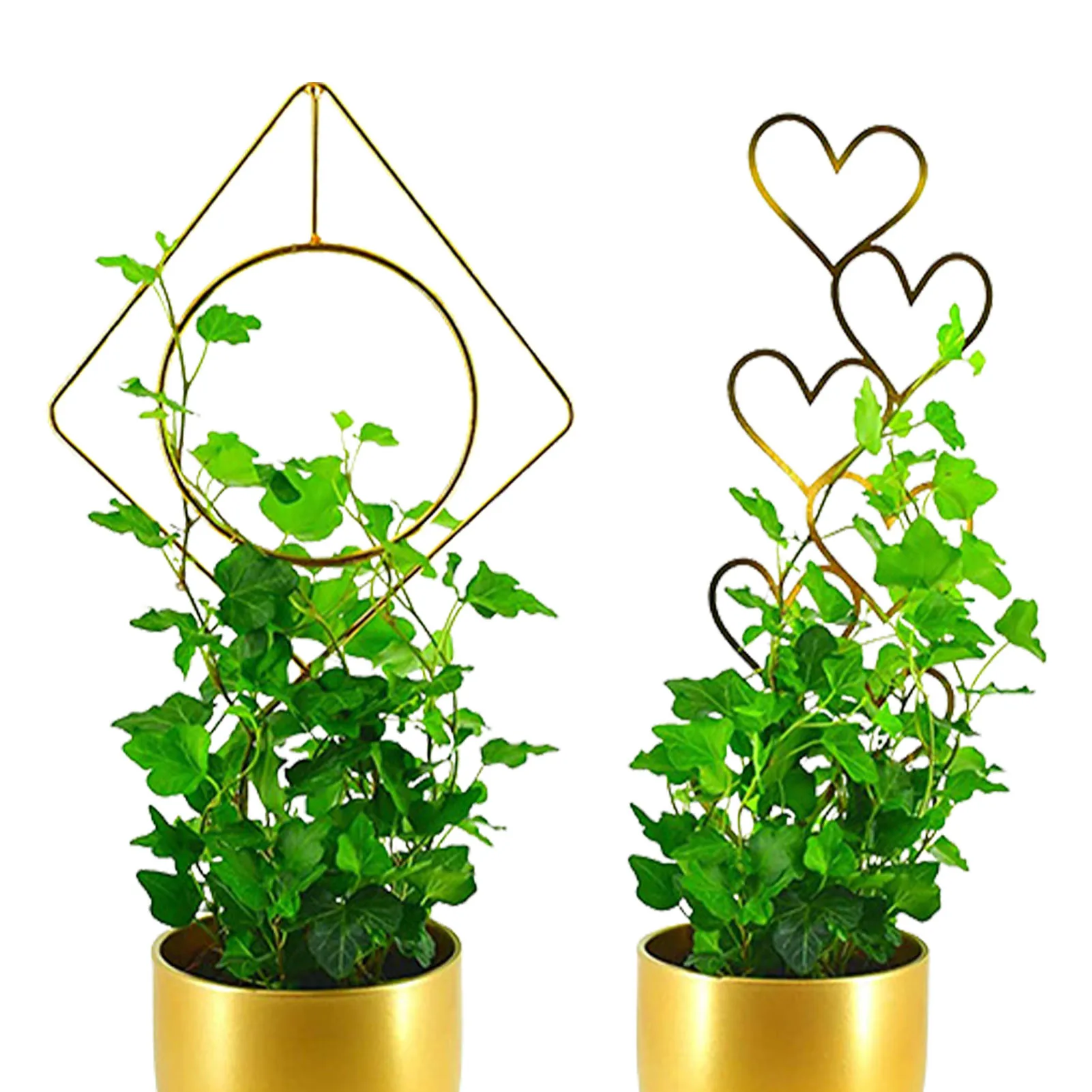 

2pcs Plant Trellis Metal Climbing Plant Support Flower Decorative Potted Plants Climbing Holder Rack Accessories For Garden