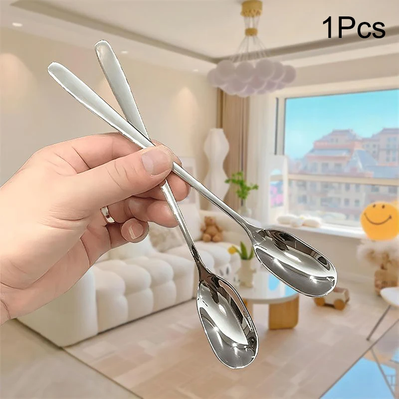 Кофейная ложка из нержавеющей стали с длинной ручкой для мороженого и чая