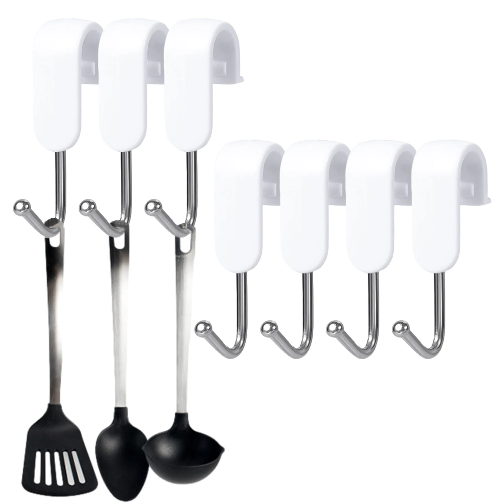 

S-образные крючки для подвешивания ванной комнаты, дверные Крючки из нержавеющей стали без сверления, сверхпрочная универсальная нержавеющ...