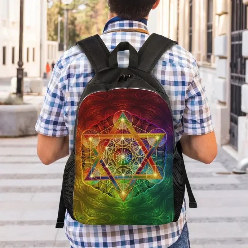 Рюкзаки Metatron'S Cube с Меркабой и цветком жизни для мужчин женщин повседневная