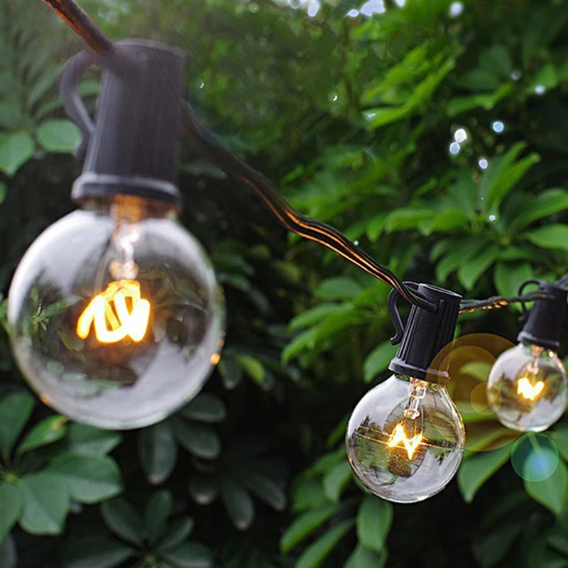 

Patio string light Tungsten G40 Globe String Lights for Patio, LED Hanging Lights Waterproof 30 Bulbs, Shatterproof Christmas