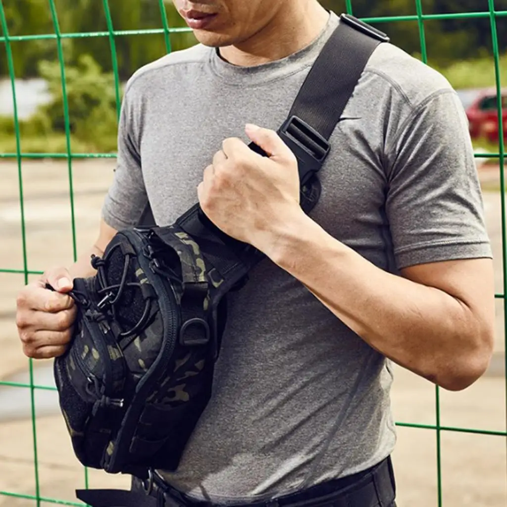 Мужская тактическая сумка через плечо нагрудная Сумка-слинг уличная армейская