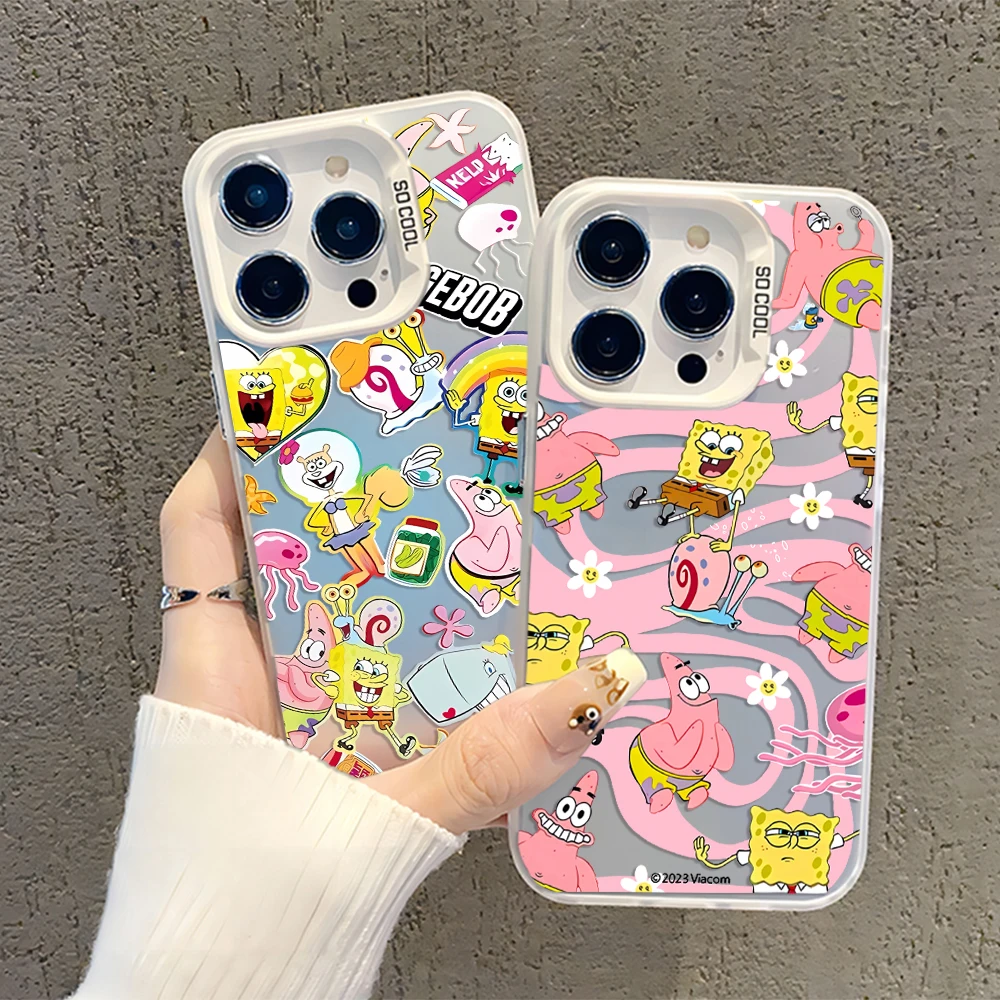 Милый популярный чехол Anime S-SpongeBobs для Samsung Galaxy S25 S24 S23 S22 S21 S20 Note20 Ultra Plus FE M31 4G 5G