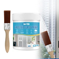 100g frosted glass paint privacy window cream with brush frosted glass paint for bathroom kitchen home window door glass
