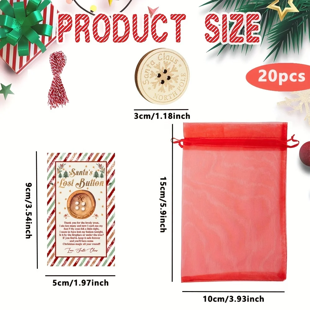 Набор Рождественских Украшений Санта-Клауса Из 20 Предметов С Посланием И