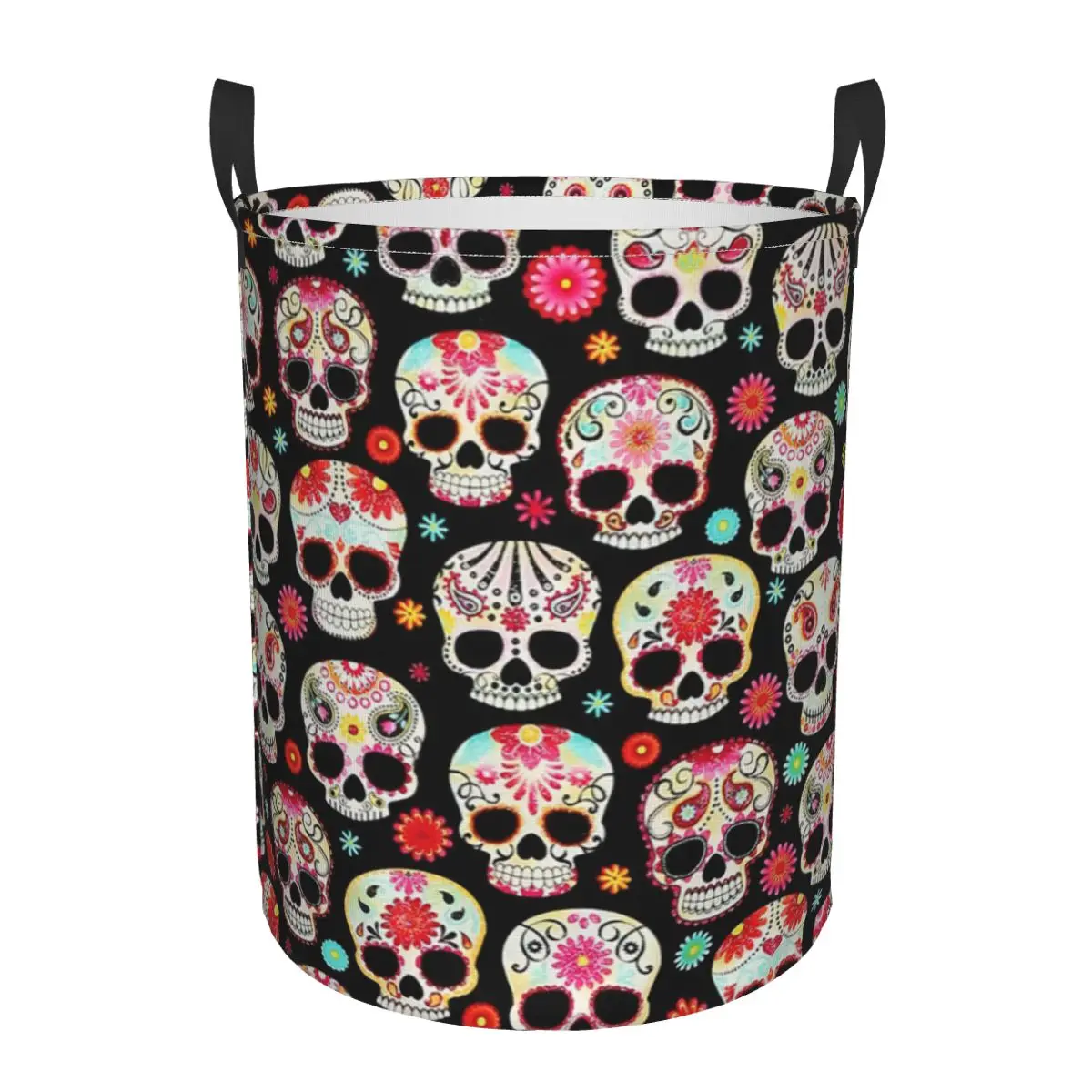 

Sugar Skulls - Calavera - Dia De Muertos Dirty Laundry Basket Waterproof Home Organizer Basket Clothing Kids Toy Storage Basket