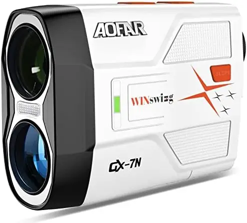 

Golf Rangefinder with Continuous Scan, Slope and Angle Switch Button with Indicator, Flag-Lock with Pulse and Scan for Closer Ta