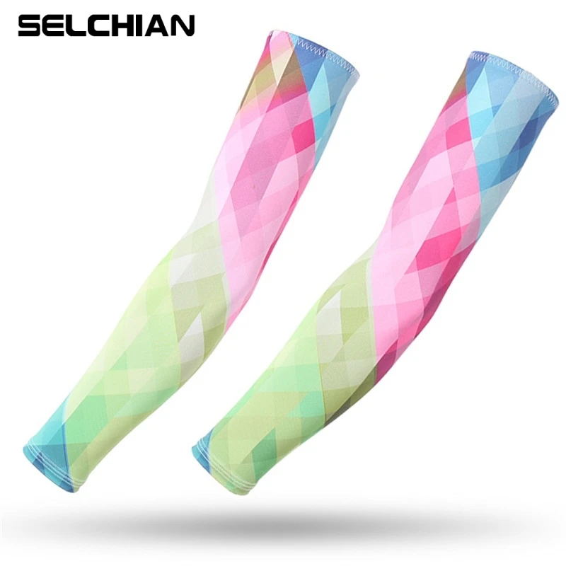 

1 пара шелковых УФ-защитных рукавов для мужчин и женщин, мужские велосипедные рыболовные рукава, охлаждающие спортивные манжеты, летние обогреватели