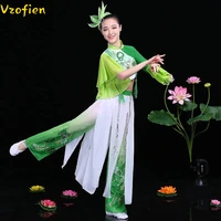 classic chinese folk dance costume woman yangko dance clothing for stage hanfu clothing traditional waist drum dance performance
