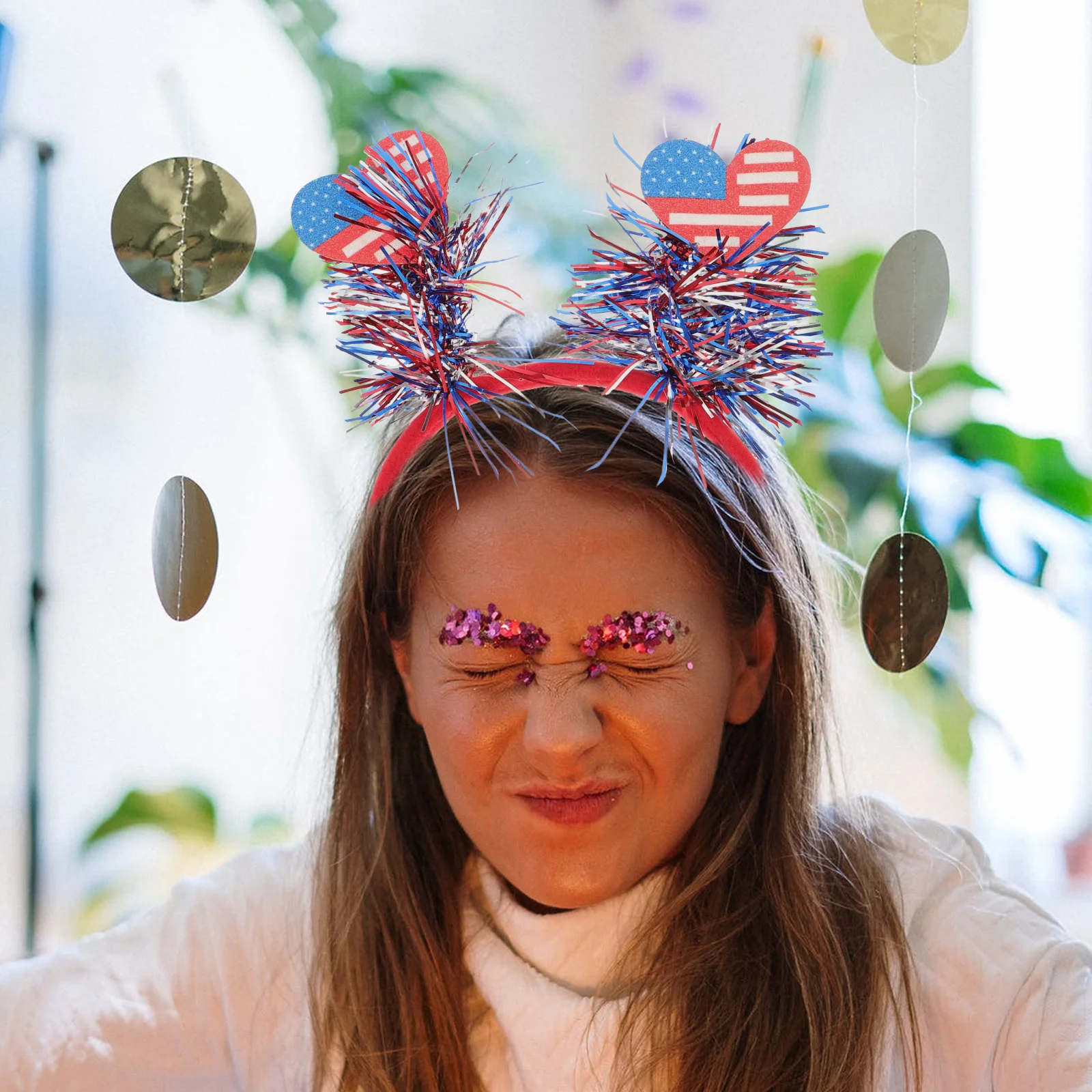 Повязка на голову ко Дню независимости бопперы объемная 4 июля украшения для