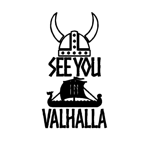 

Наклейка See You In Valhalla Viking Warrior aooins
