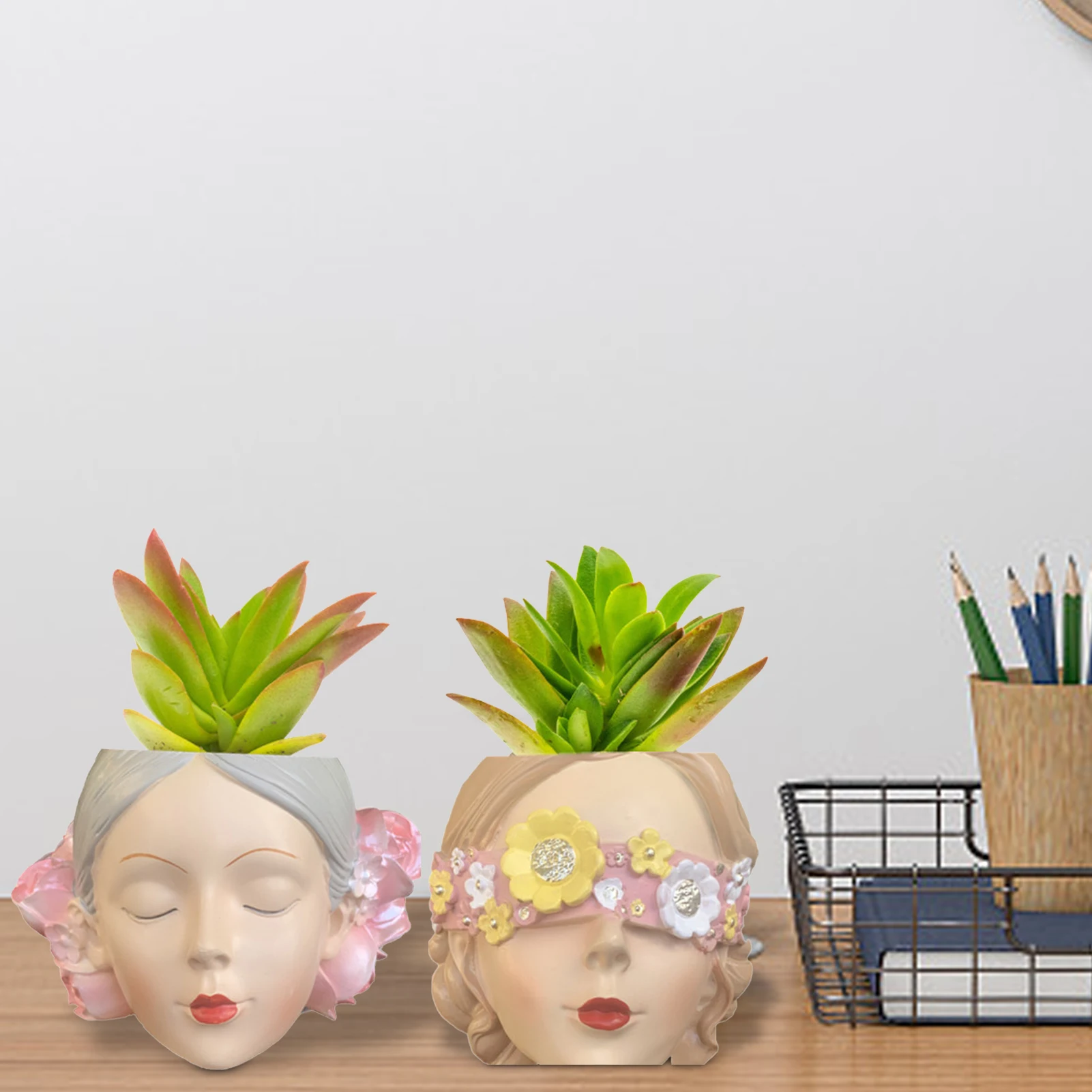 

Creative Tree Cement Planter Silicone Mold 3D Concrete Flower Pot Molds Handmade Clay Mould DIY Pen Container Mould