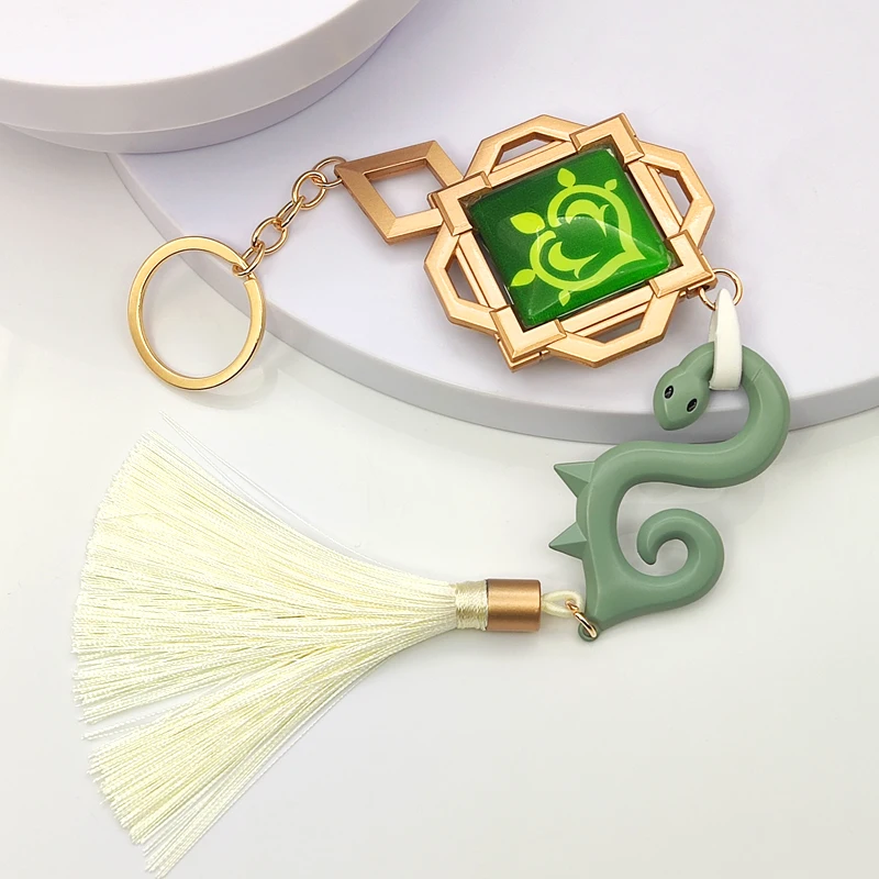 

Genshin Impact Baizhu Vision Desktop Display Anime Game Metal Pendant Desk Accessories Home Decor