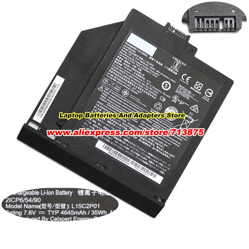 Подлинная батарея L15C2P01 5B10L04162 L15S2P01 для Lenovo V310-14 V310-15 V330-14 V330-15 V530-14 V530-15 E42-80 7.6V 4645mAh 35Wh