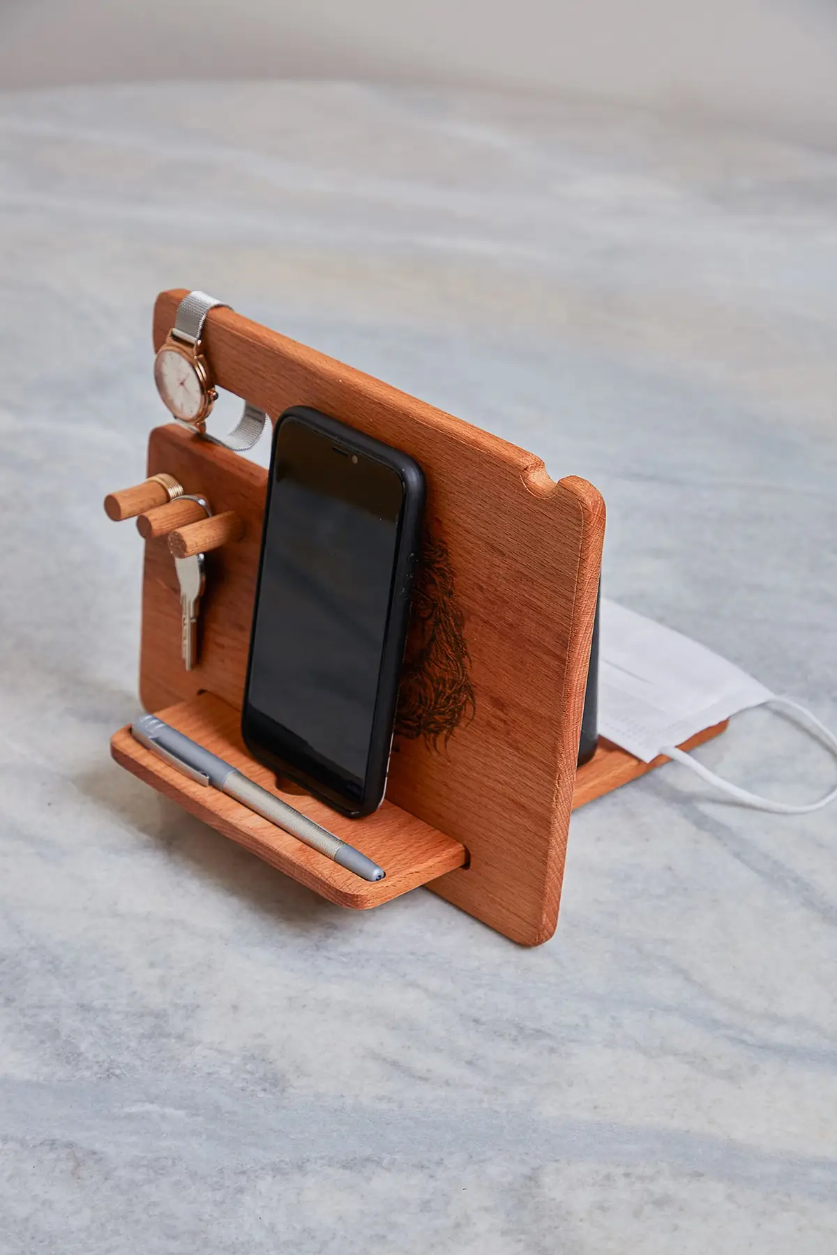 

Wood Beech Desk Top Organizer Organizer