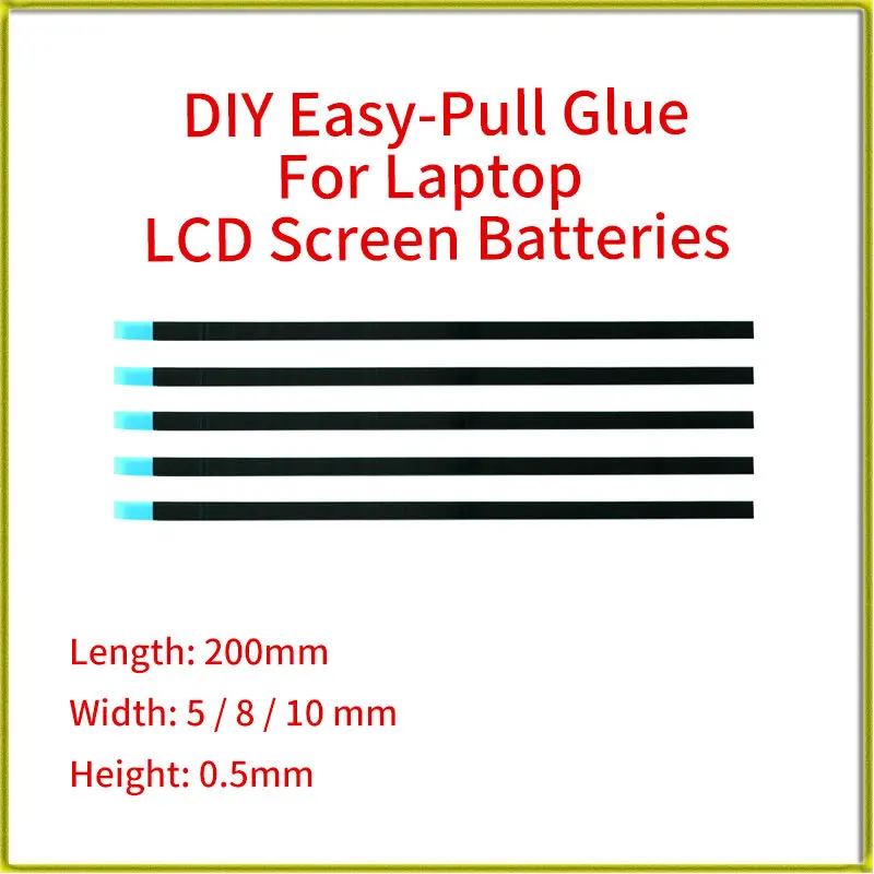 

DIY Black Rework Battery Adhesive TP Panel Sealant for Laptop LCD Screen Battery Removal and Installation Easy Pull Glue 200mm