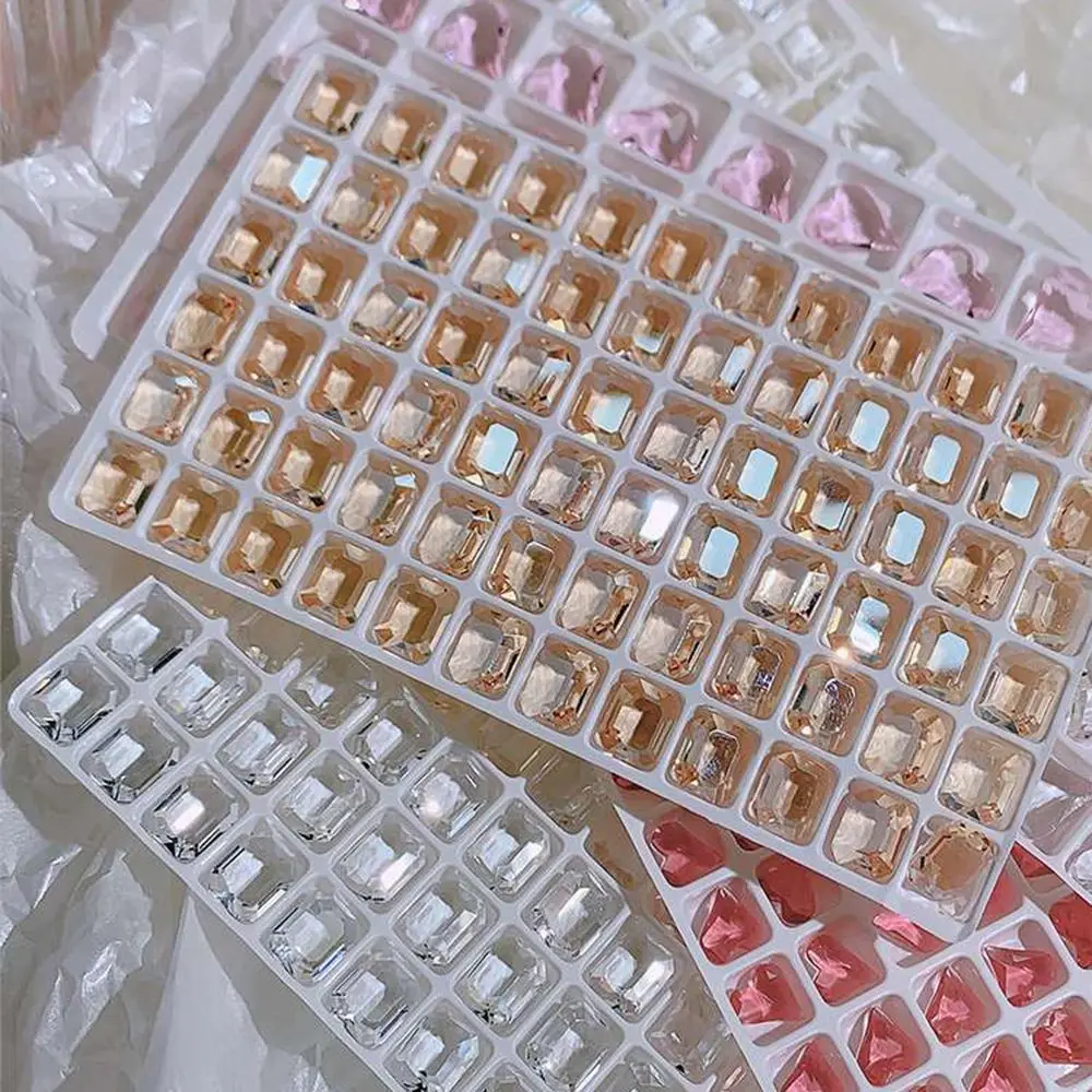 

Nail Art Rhinestones Nail Diamond Jewelry Heart Pointed Bottom Gems Crooked Heart Crystal Glass Rhinestone Nail Art Accessories