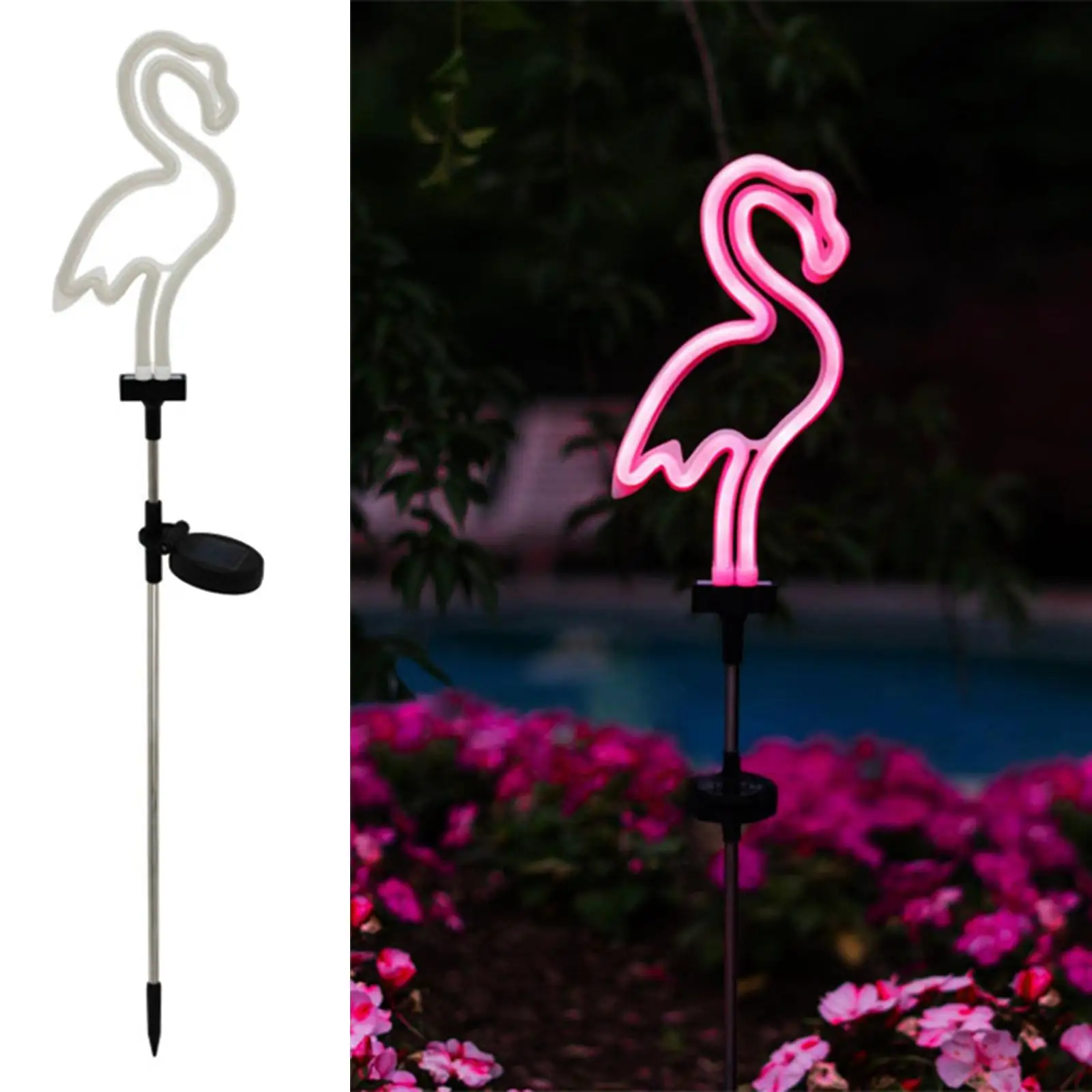 

Solar-Powered Light Flamingo Landscape Light for Lawn Fence Garden Outdoor Pathway