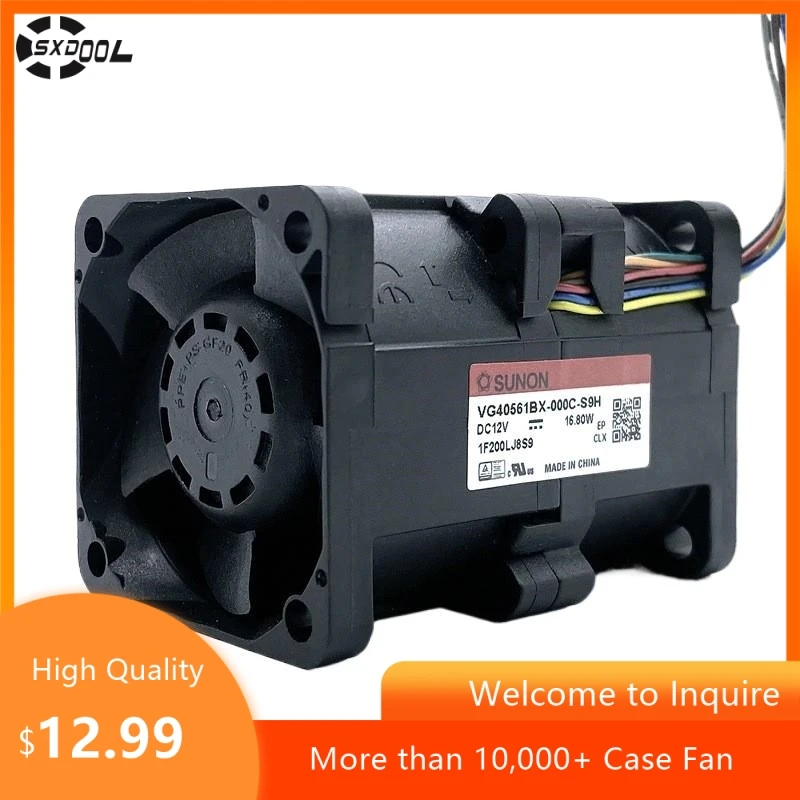VG40561BX-000C-S9H Sunon 4056 40x40x56 мм 12 В 16 8 Вт 1 2 А высокоскоростной серверный вентилятор