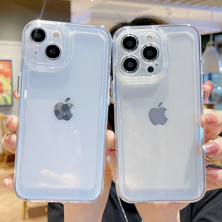 

Transparent Soft Silicone Phone Case For iPhone 13 11 12 Pro Max 14 XS Max X XS 13Pro 11 Shockproof Clear Bumper Acrylic Cover