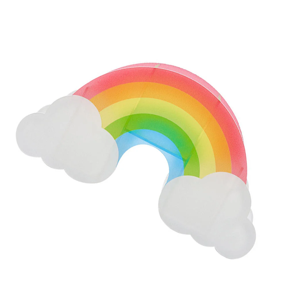 

Clear Stand Storage Brush Holder Rainbow Pen Container Kids Gift Bucket Student