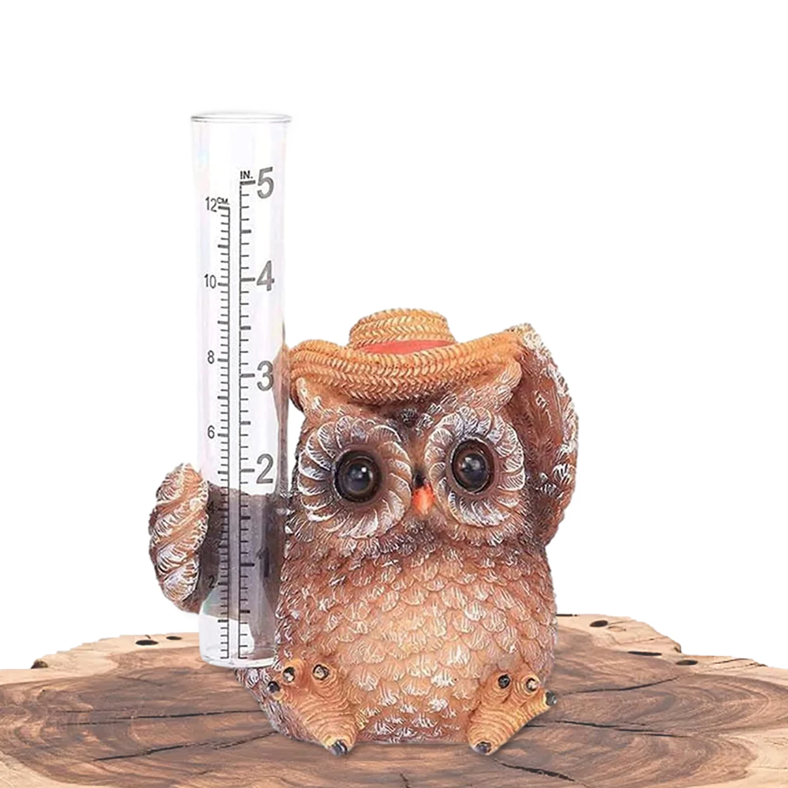 

Резиновый манометр для улицы, измеритель дождя в виде совы, устойчивый к дождю, прочный, для украшения сада, двора, легко читать