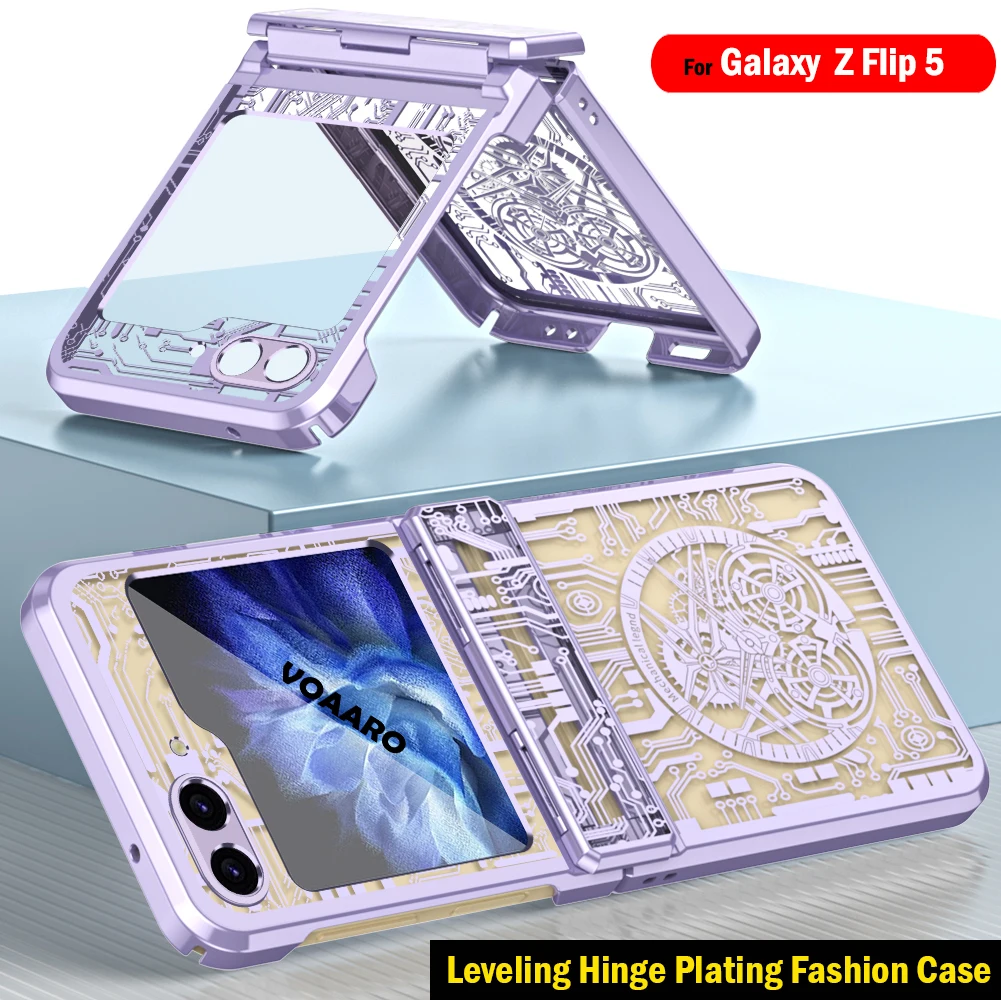 

Модный чехол с металлическим покрытием для Samsung Z Flip 5