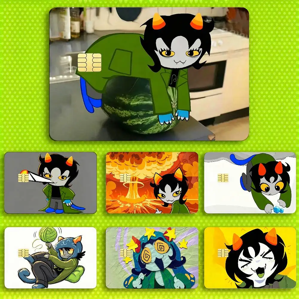Фото Забавные игровые наклейки MSPA Nepeta Leijon, 4 шт. в комплекте, HD водонепроницаемые защитные стикеры для кредитных и игровых банковских карт №1