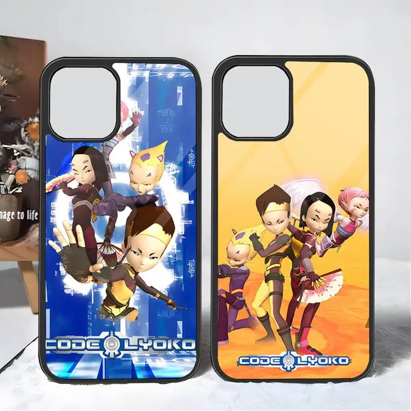 Чехол для телефона Lyoko с мультяшным кодом, ПК + ТПУ для Apple Iphone 14 Pro 13 11 12 Mini 6 8 7 Plus X Xs XR Max, роскошная дизайнерская задняя крышка