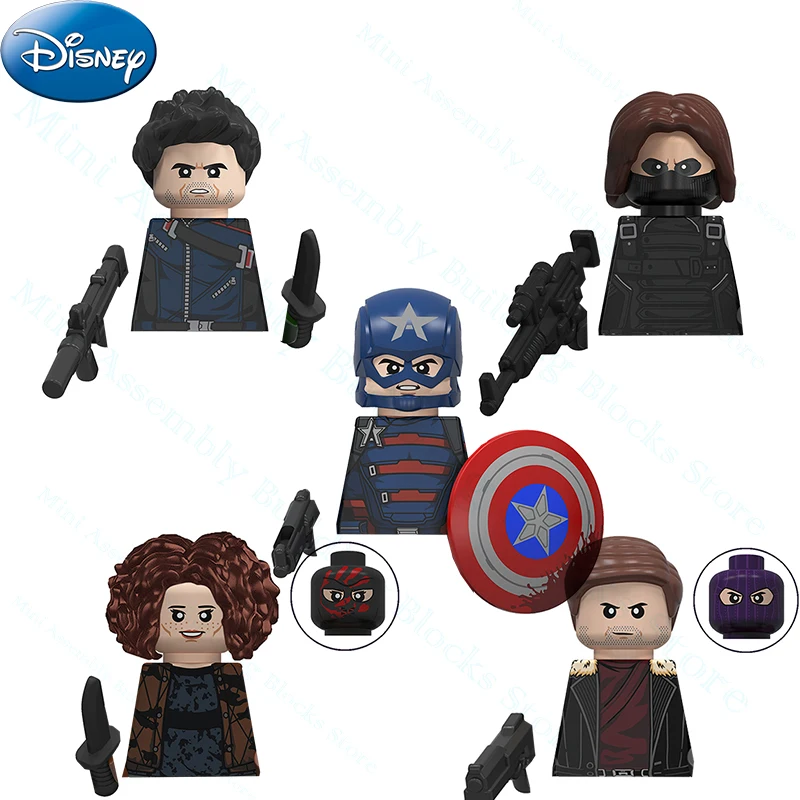Конструктор Disney, Модель Marvel модели супергероев, зимний солдат, Карл Земо, Джон Уокер, сборная экшн-фигурка, мини кирпичная игрушка для мальчика