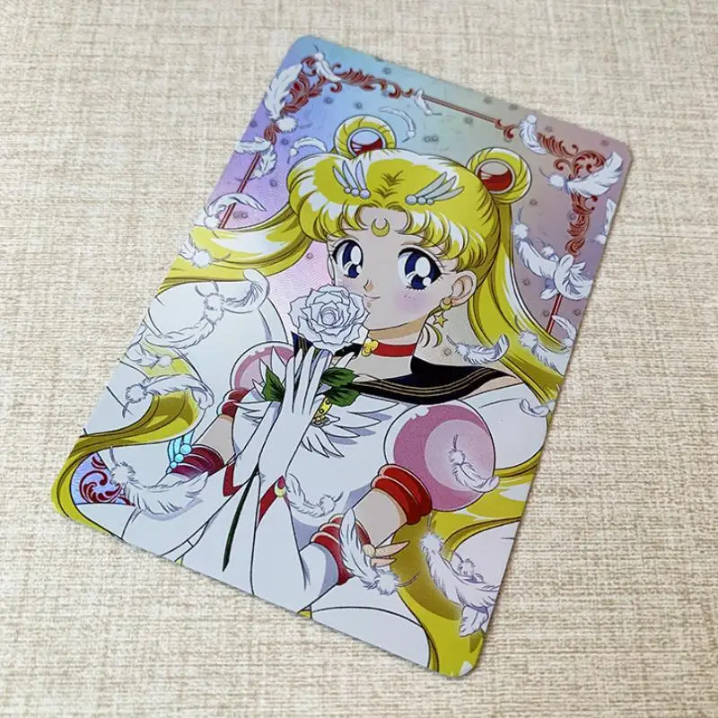 

Sailor Moon Card Flash Japen Cute Girlセーラームーン/セラムン Toys Gift Collectible Anime Game Hobby Limited Set Rare Collect Gifts