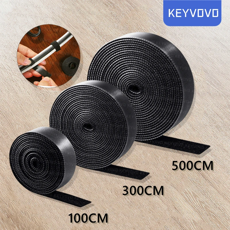 5/3/1M Cable Organizer Wire Winder Clip Earphone Holder Mouse Cord Management Loop Nylon Straps Reusable Fastening Tape Ties | Электроника