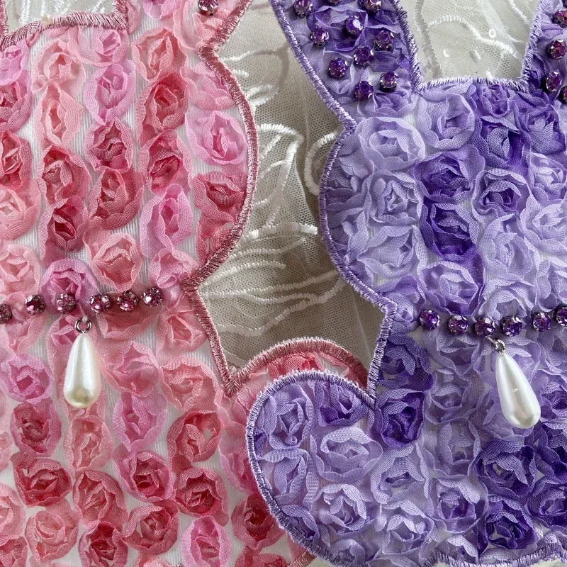 1 шт. пришивная переработанная Бриллиантовая сетка искусственный жемчуг кролик