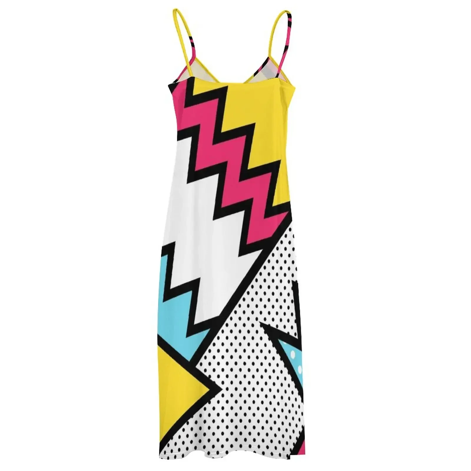 Зигзаг 80-е платье с мемфисом без рукавов платья для выпускного вечера Роскошные