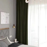 curtains for bedroom living dining room solid color velvet shade modern simple luxury flannel high shading heat insulation