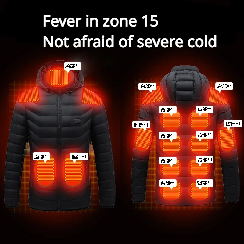 

Мужская зимняя куртка с подогревом женский терможилет с двойным контролем смарт-пятнадцать зон мужской жилет с подогревом куртка для охоты туризма кемпинга