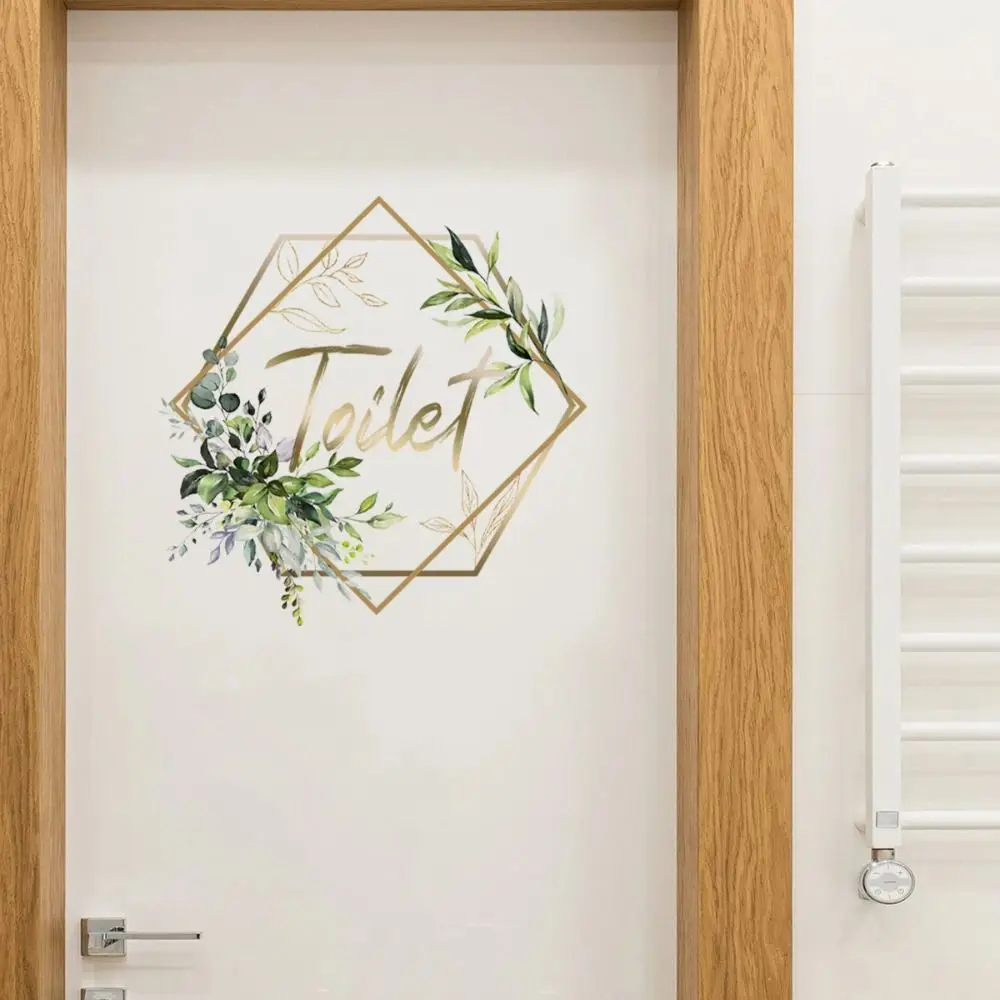 Наклейки на стену в ванную комнату туалете комнатный Декор