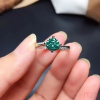 1 carat green diamond twist arm ring womens 925 sterling silver premium wedding jewelry